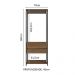 Guarda-Roupa Closet Modulado Valencia 2 Gavetas 70cm Rustic/Preto Madesa