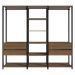 Guarda-Roupa Closet Modulado Valencia 4 Gavetas 199cm Rustic/Preto Madesa 02