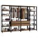 Guarda-Roupa Closet Modulado Valencia 4 Gavetas 258cm Rustic/Preto Madesa 01