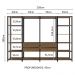 Guarda-Roupa Closet Modulado Valencia 4 Gavetas 258cm Rustic/Preto Madesa 01