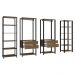 Guarda-Roupa Closet Modulado Valencia 4 Gavetas 258cm Rustic/Preto Madesa 01