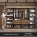 Guarda-Roupa Closet Modulado Valencia 4 Gavetas 258cm Rustic/Preto Madesa 01