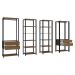 Guarda-Roupa Closet Modulado Valencia 4 Gavetas 258cm Rustic/Preto Madesa 02