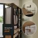 Guarda-Roupa Closet Modulado Valencia 4 Gavetas 258cm Rustic/Preto Madesa 02