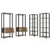 Guarda-Roupa Closet Modulado Valencia 4 Gavetas 358cm Rustic/Preto Madesa 03
