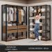 Guarda-Roupa Closet Modulado Valencia 4 Gavetas 358cm Rustic/Preto Madesa 03