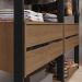 Guarda-Roupa Closet Modulado Valencia 4 Gavetas 358cm Rustic/Preto Madesa 03