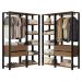 Guarda-Roupa Closet Modulado Valencia 4 Gavetas 358cm Rustic/Preto Madesa 04