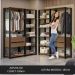 Guarda-Roupa Closet Modulado Valencia 4 Gavetas 358cm Rustic/Preto Madesa 04