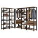 Guarda-Roupa Closet Modulado Valencia 4 Gavetas 417cm Rustic/Preto Madesa 01