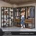 Guarda-Roupa Closet Modulado Valencia 4 Gavetas 417cm Rustic/Preto Madesa 01