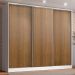 Guarda Roupa Infantil 100% MDF Madesa Logan 3 Portas de Correr - Branco/Rustic