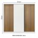 Guarda Roupa Infantil 100% MDF Madesa Logan 3 Portas de Correr - Branco/Rustic/Branco
