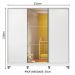 Guarda Roupa Infantil 100% MDF Madesa Logan 3 Portas de Correr com Espelho com Pés - Branco