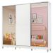 Guarda Roupa Infantil 100% MDF Madesa Logan 3 Portas de Correr com Espelhos com Pés - Branco