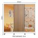 Guarda Roupa Infantil 100% MDF Madesa Logan 3 Portas de Correr com Espelhos com Pés - Branco/Rustic