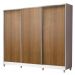 Guarda Roupa Infantil 100% MDF Madesa Logan 3 Portas de Correr com Pés - Branco/Rustic