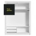 Guarda-Roupa Infantil Madesa Bento 2 Portas de Correr 2 Gavetas - Branco