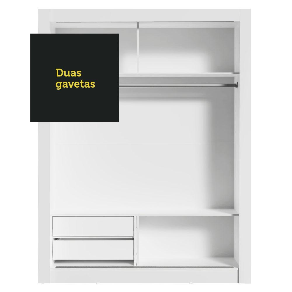Guarda-Roupa Infantil Madesa Bento 2 Portas de Correr 2 Gavetas - Branco