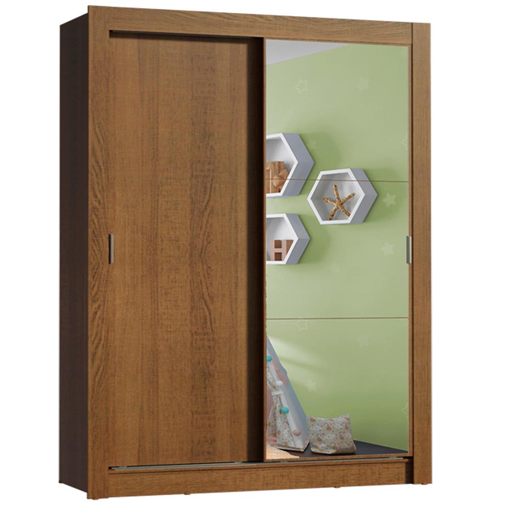 Guarda-Roupa Infantil Madesa Bento 2 Portas de Correr com Espelho 2 Gavetas