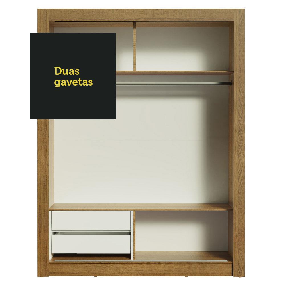 Guarda-Roupa Infantil Madesa Bento 2 Portas de Correr com Espelho 2 Gavetas