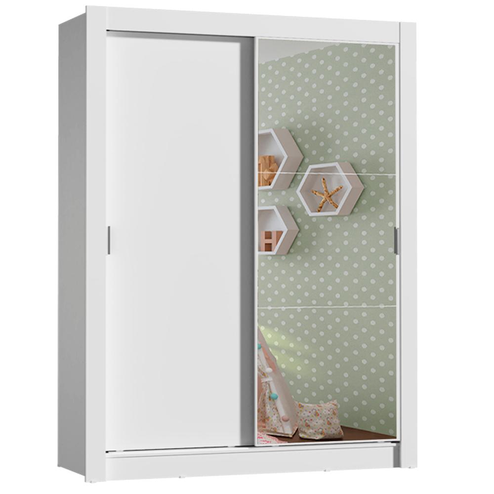 Guarda-Roupa Infantil Madesa Bento 2 Portas de Correr com Espelho 2 Gavetas
