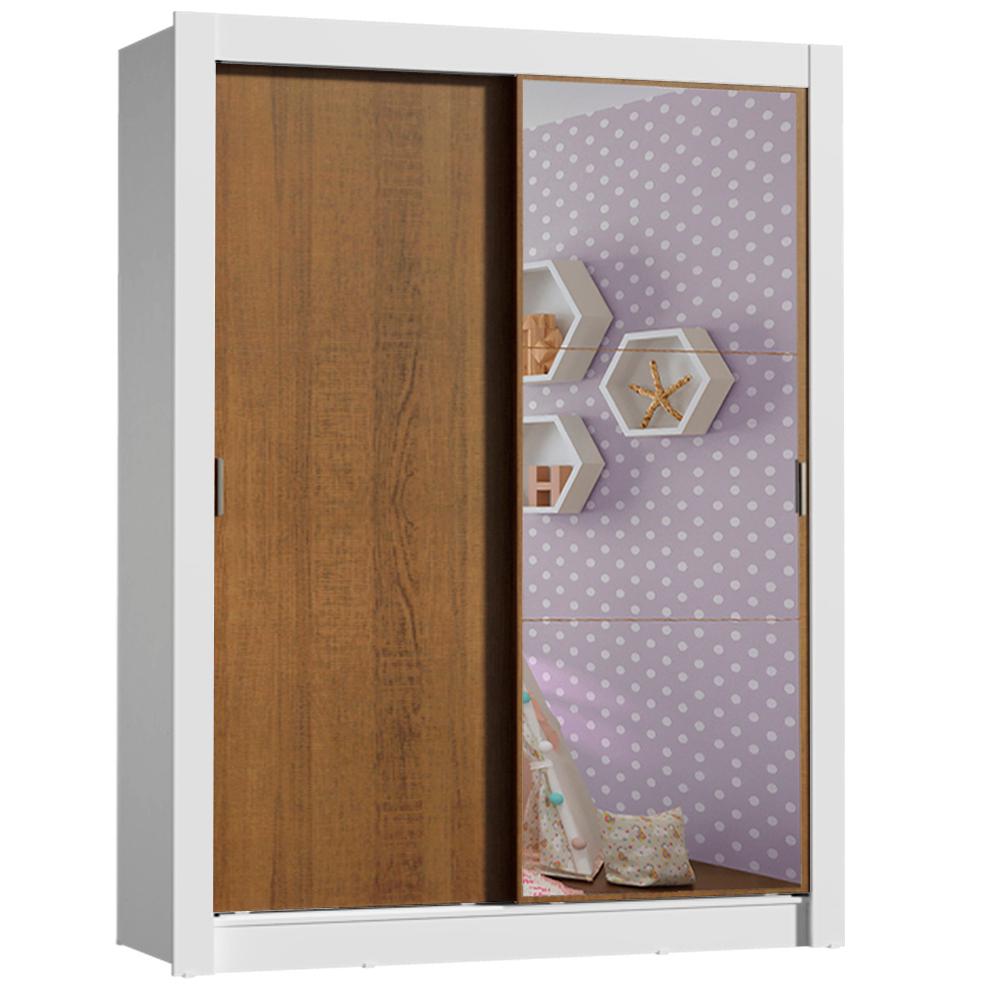 Guarda-Roupa Infantil Madesa Bento 2 Portas de Correr com Espelho 2 Gavetas