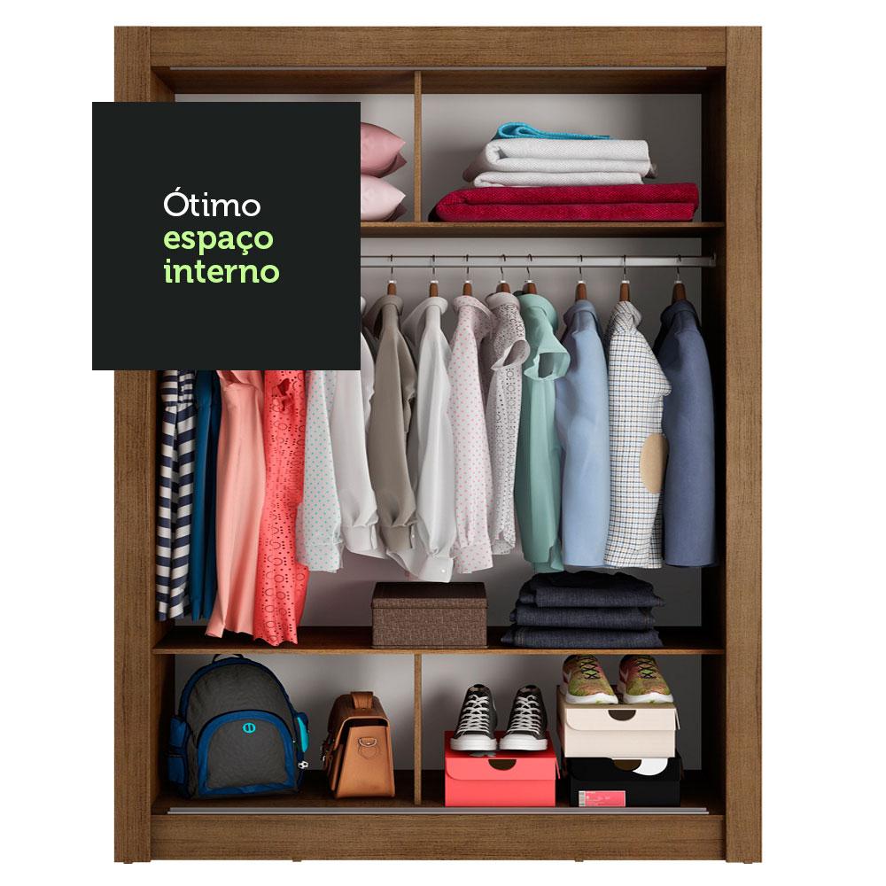 Guarda-Roupa Infantil Madesa Enzo 2 Portas de Correr - Rustic/Branco