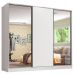 Guarda Roupa Infantil Madesa Logan 100% MDF 3 Portas de Correr com Espelhos