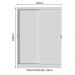 Guarda-Roupa Infantil Madesa Nick 2 Portas de Correr - Branco