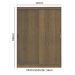 Guarda-Roupa Infantil Madesa Nick 2 Portas de Correr - Rustic