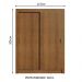 Guarda-Roupa Infantil Madesa Theo 2 Portas de Correr 4 Gavetas - Rustic