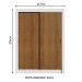 Guarda-Roupa Infantil Madesa Theo 2 Portas de Correr 4 Gavetas