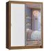 Guarda-Roupa Infantil Madesa Theo 2 Portas de Correr com Espelho 4 Gavetas - Rustic/Branco