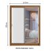 Guarda-Roupa Infantil Madesa Theo 2 Portas de Correr com Espelho 4 Gavetas - Rustic/Branco