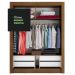 Guarda-Roupa Infantil Madesa Theo 2 Portas de Correr com Espelho 4 Gavetas - Rustic/Branco