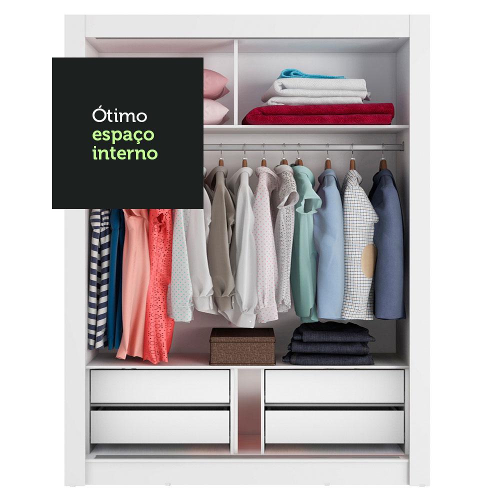 Guarda-Roupa Infantil Madesa Theo 2 Portas de Correr de Espelho 4 Gavetas