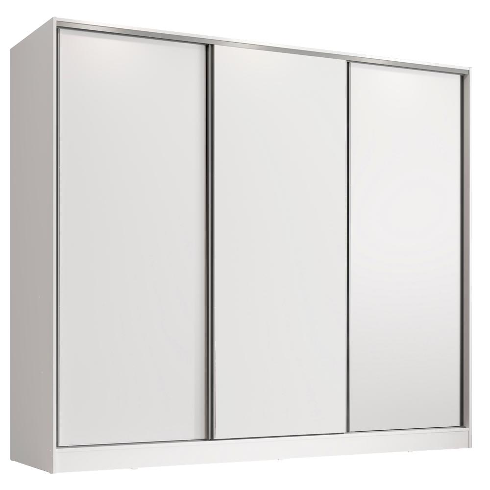 Guarda Roupa Juvenil 100% MDF Madesa Kevin 3 Portas de Correr - Branco