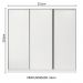 Guarda Roupa Juvenil 100% MDF Madesa Kevin 3 Portas de Correr - Branco