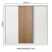 Guarda Roupa Juvenil 100% MDF Madesa Kevin 3 Portas de Correr - Branco/Branco/Rustic