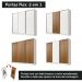 Guarda Roupa Juvenil 100% MDF Madesa Kevin 3 Portas de Correr - Branco/Rustic