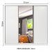 Guarda Roupa Juvenil 100% MDF Madesa Kevin 3 Portas de Correr com Espelho - Branco
