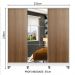 Guarda Roupa Juvenil 100% MDF Madesa Kevin 3 Portas de Correr com Espelho com Pés - Branco/Rustic