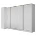 Guarda-Roupa Modulado Neo + Guarda-Roupa Royale 3 Portas de Correr Branco Madesa