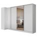 Guarda-Roupa Modulado Neo + Guarda-Roupa Royale 3 Portas de Correr com Espelho Branco Madesa