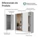 Guarda-Roupa Modulado Neo + Guarda-Roupa Royale 3 Portas de Correr com Espelhos Branco Madesa