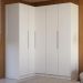 Guarda-Roupa Modulado de Canto 310 cm 5 Portas 2 Gavetas Branco Neo Madesa 01