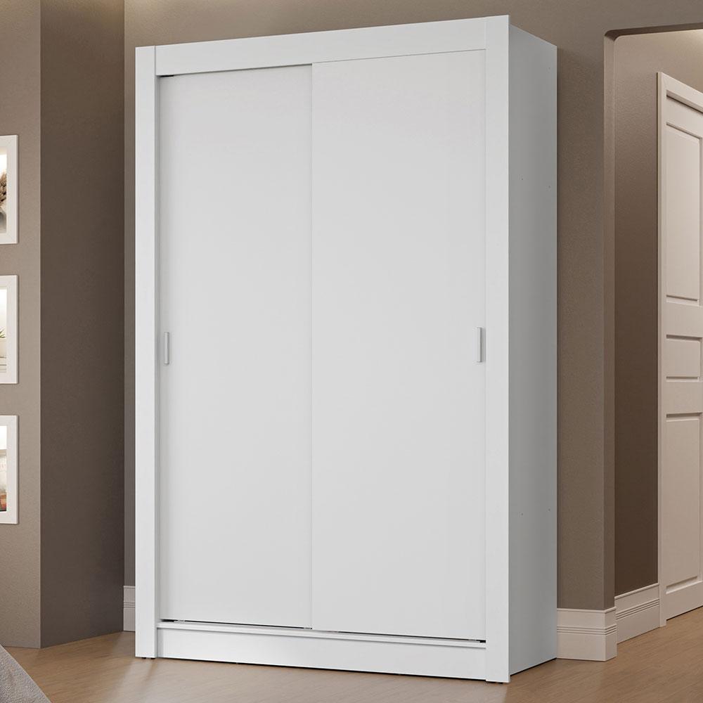 Guarda-Roupa Solteiro 2 Portas de Correr 2 Gavetas Branco Vivare Madesa