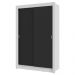 Guarda-Roupa Solteiro 2 Portas de Correr 2 Gavetas Branco/Preto Vivare Madesa