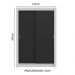 Guarda-Roupa Solteiro 2 Portas de Correr 2 Gavetas Branco/Preto Vivare Madesa